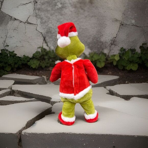 Santa Grinch Side Stepper Animated Plush Dancing Grinch - Picture 3 of 5